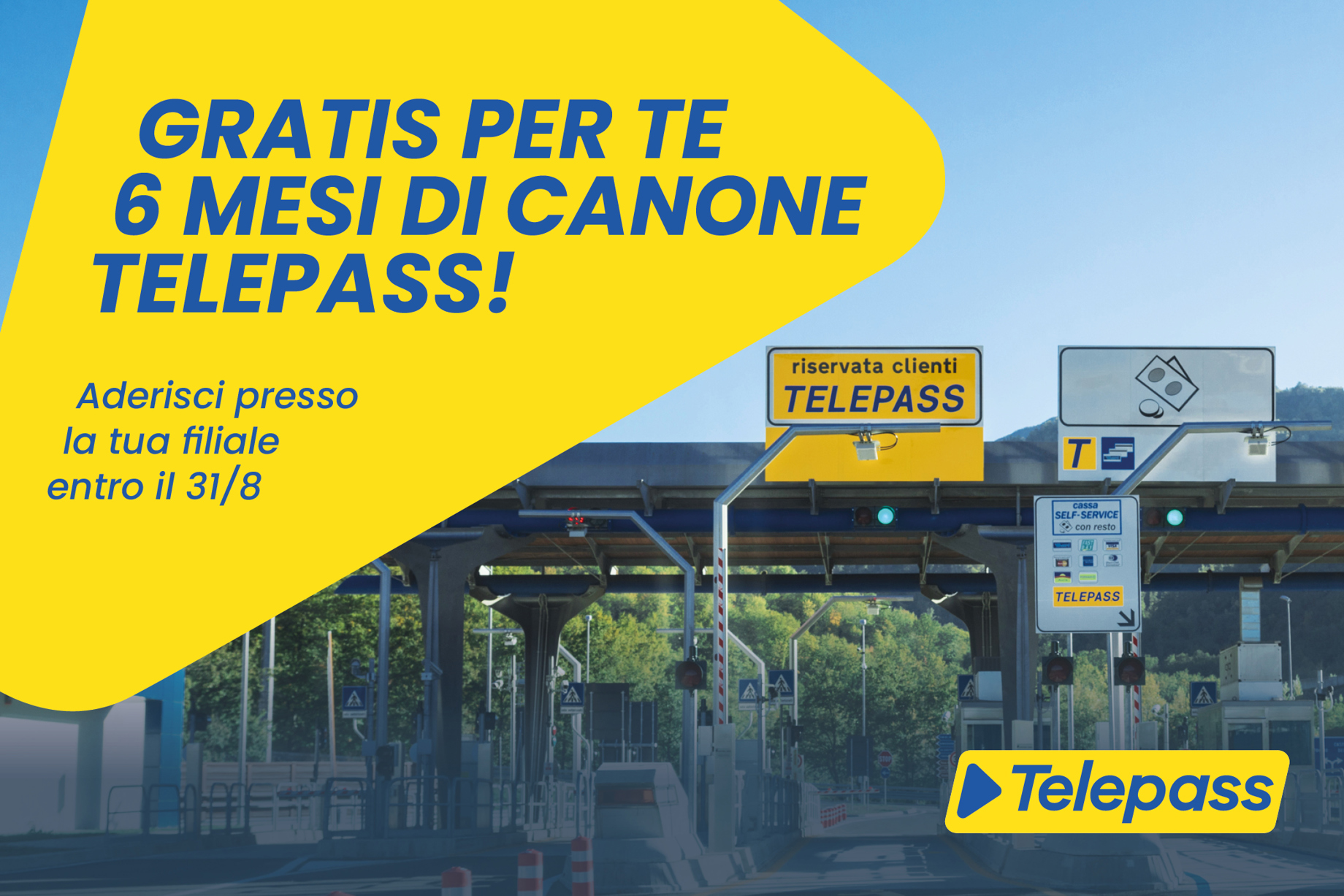 Telepass GRATIS per 6 mesi