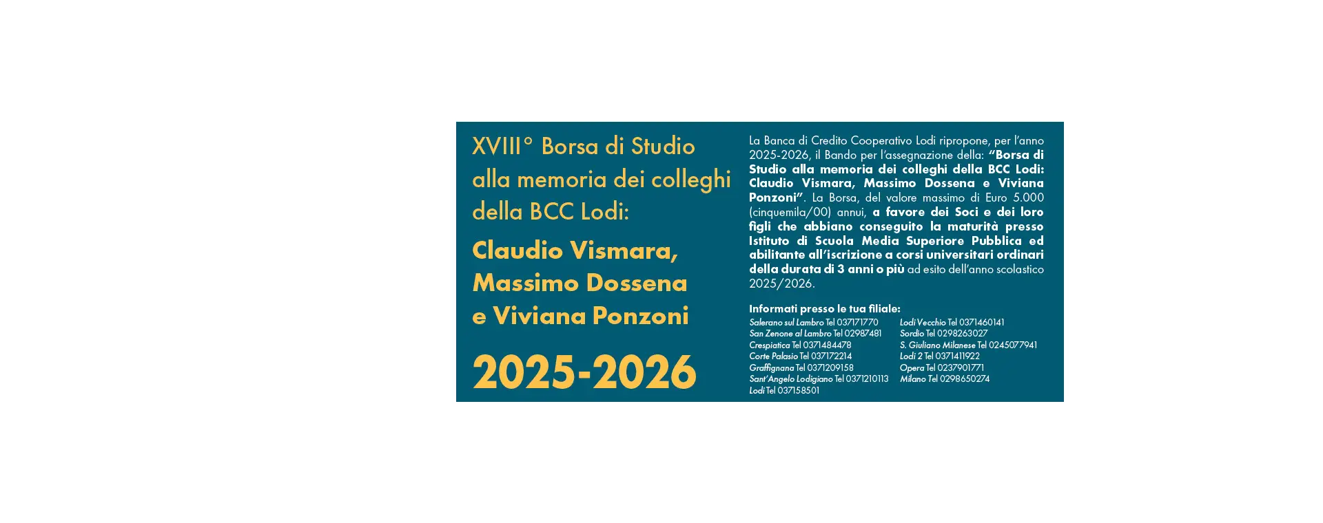 Borsa di Studio 